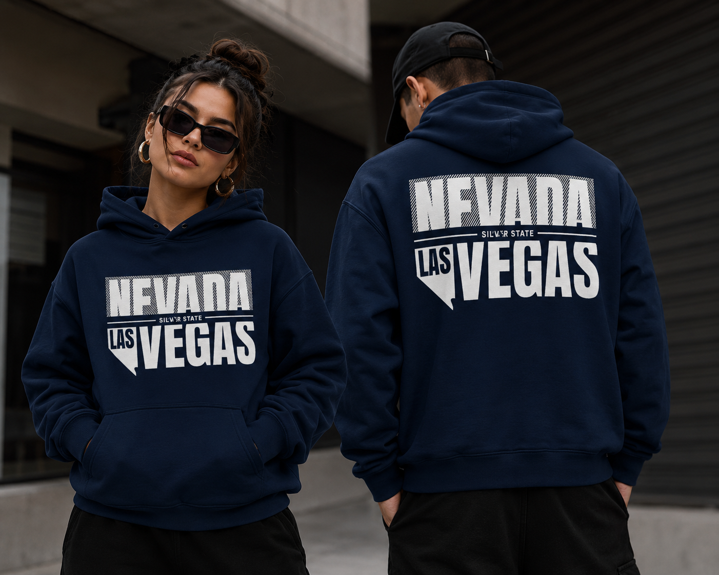 Nevada Las Vegas State Logo Sweatshirt | Retro Distressed Desert Typography